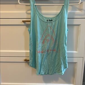 Billabong Blue Sleeveless Tank Top with Graphic Design